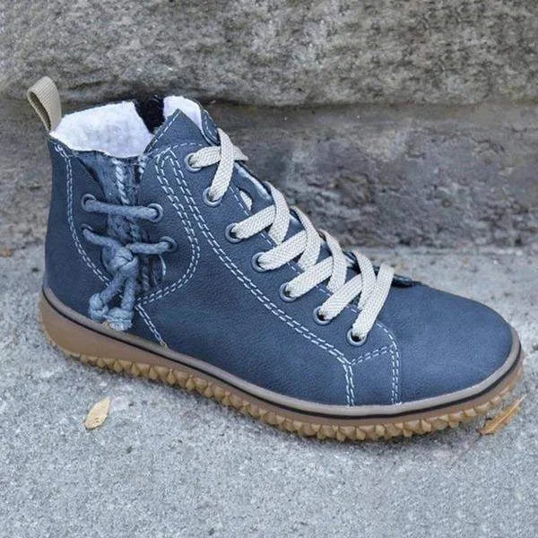 Warm Faux Fur Lined Ankle Boots for Women
