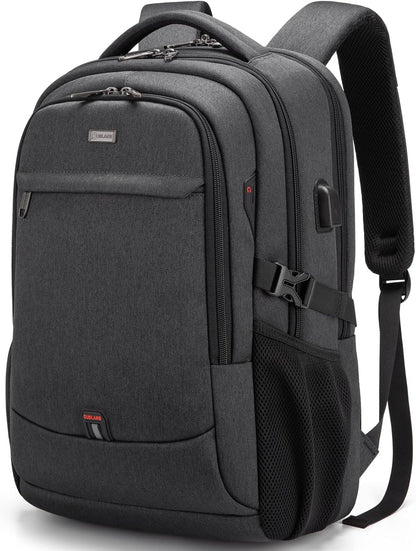 Durable Commuter Laptop Bag with USB Charger & Multiple Pockets