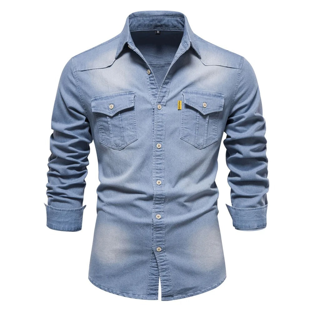 Vintage Inspired Blue Jeans Shirt - OutfitLondon