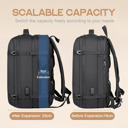 Large Water Resistant Travel Backpack with Laptop Compartment