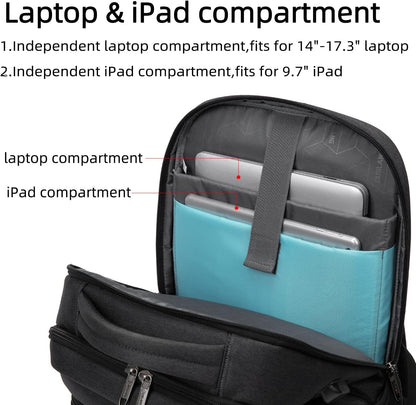 Durable Commuter Laptop Bag with USB Charger & Multiple Pockets