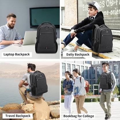 Durable Commuter Laptop Bag with USB Charger & Multiple Pockets