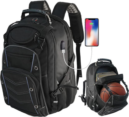 Large Capacity Laptop Backpack with USB Charger and Anti-Theft RFID - OutfitLondon