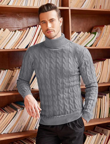 Chic High Neck Sweater - OutfitLondon