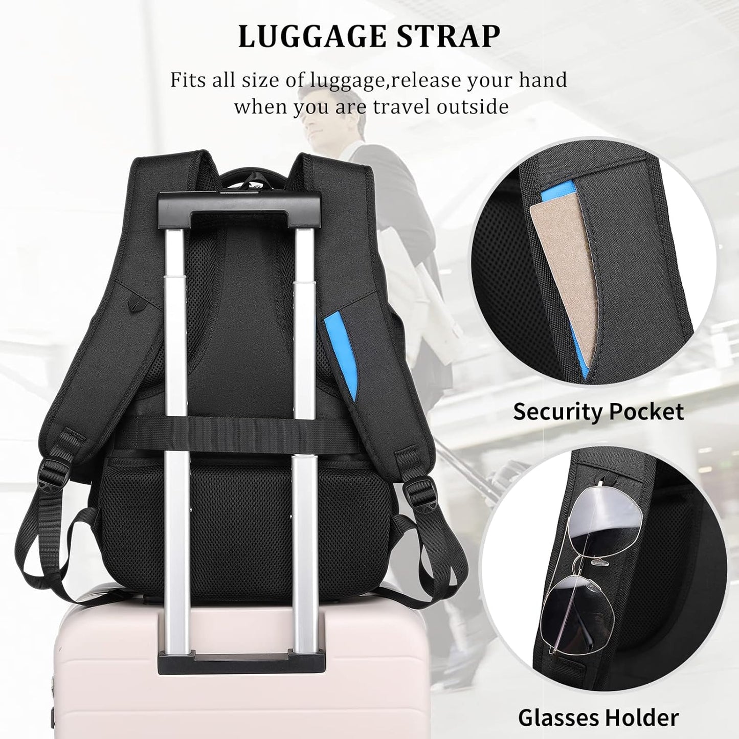 Durable Commuter Laptop Bag with USB Charger & Multiple Pockets