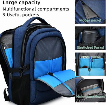 Durable Commuter Laptop Bag with USB Charger & Multiple Pockets