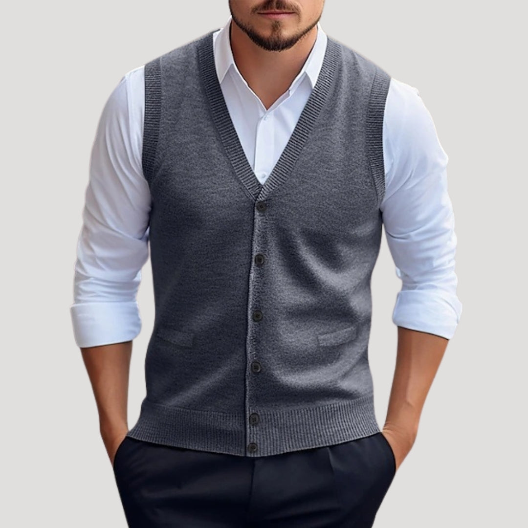 Classic Fit Crew Neck Vest