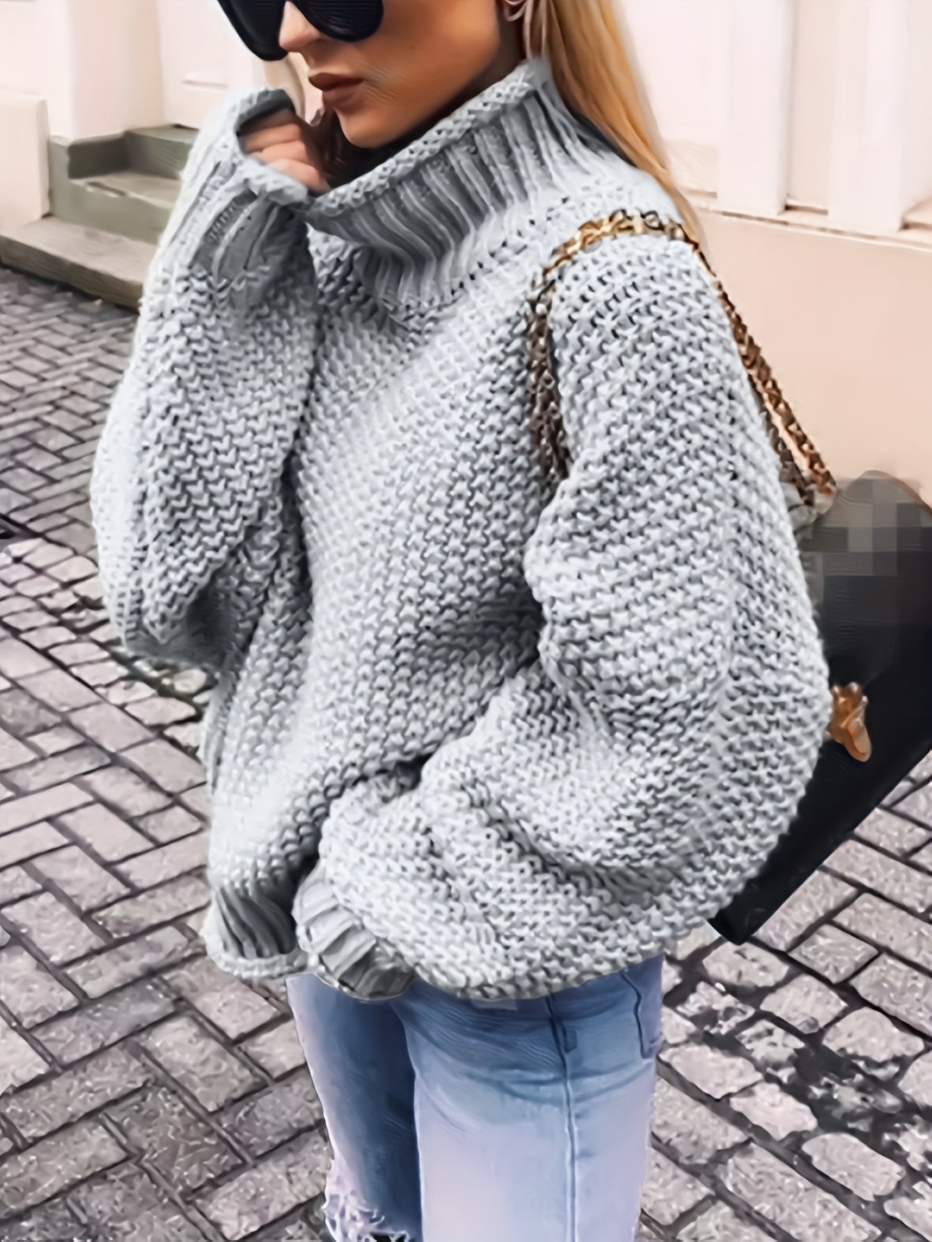 Warm Women's Cable Knit Long Sweater
