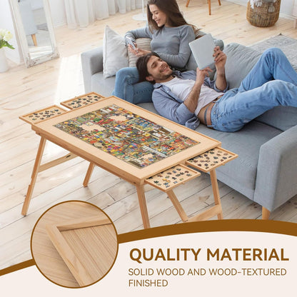 Compact Jigsaw Table with Storage