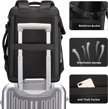 Spacious 26-45L Water Resistant Hiking Rucksack with Laptop Compartment