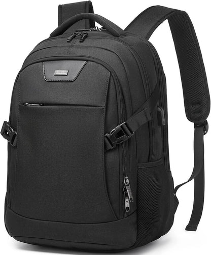 Durable Commuter Laptop Bag with USB Charger & Multiple Pockets