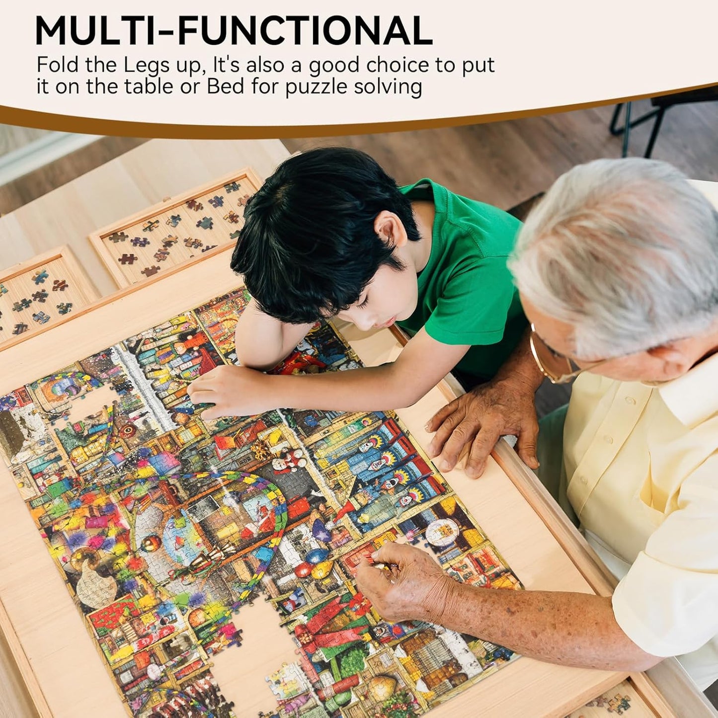 Compact Jigsaw Table with Storage