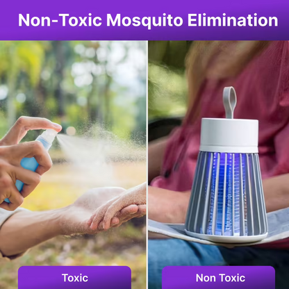 Mosquito Zapper Lamp for Indoor & Outdoor Use - Rechargeable, No Chemicals, Safe Mosquito Trap