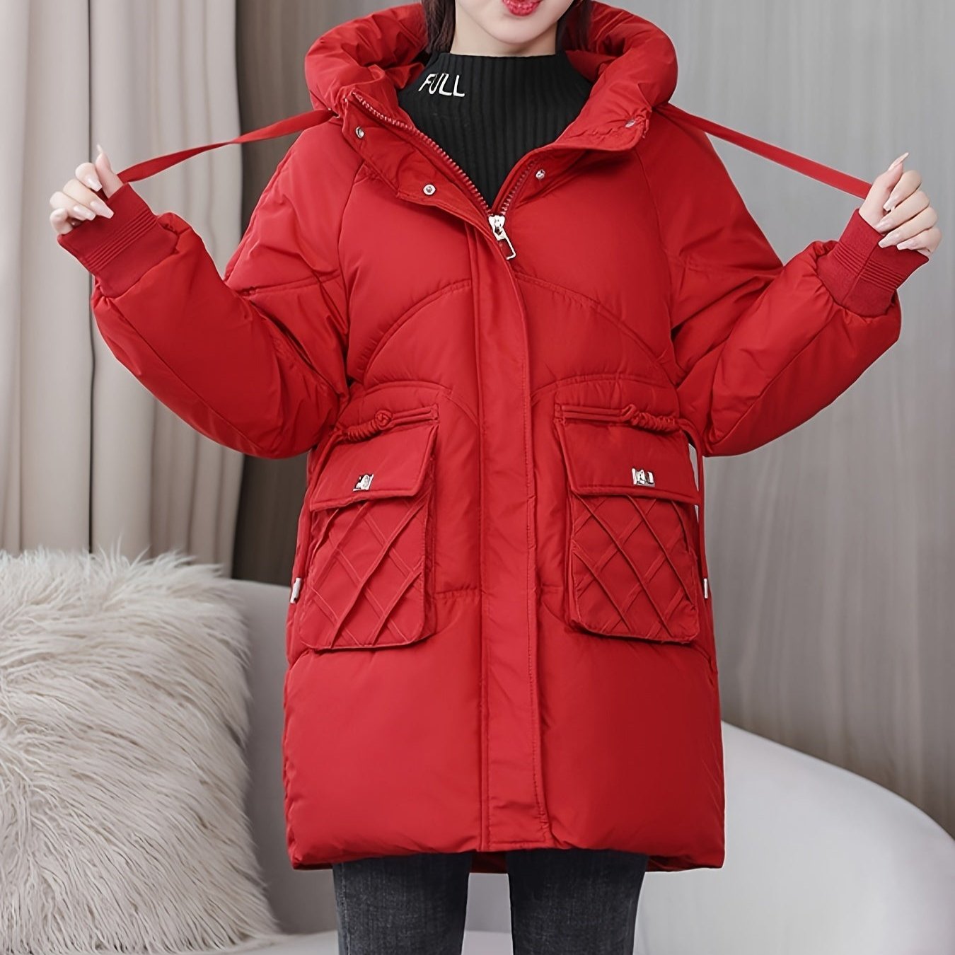 Soft Down Filled Parka Coat for Women