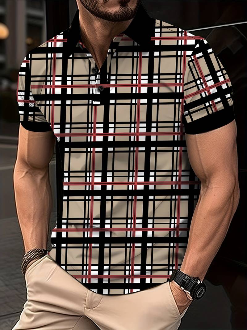 Classic Plaid Shirt with Graphic Design - OutfitLondon