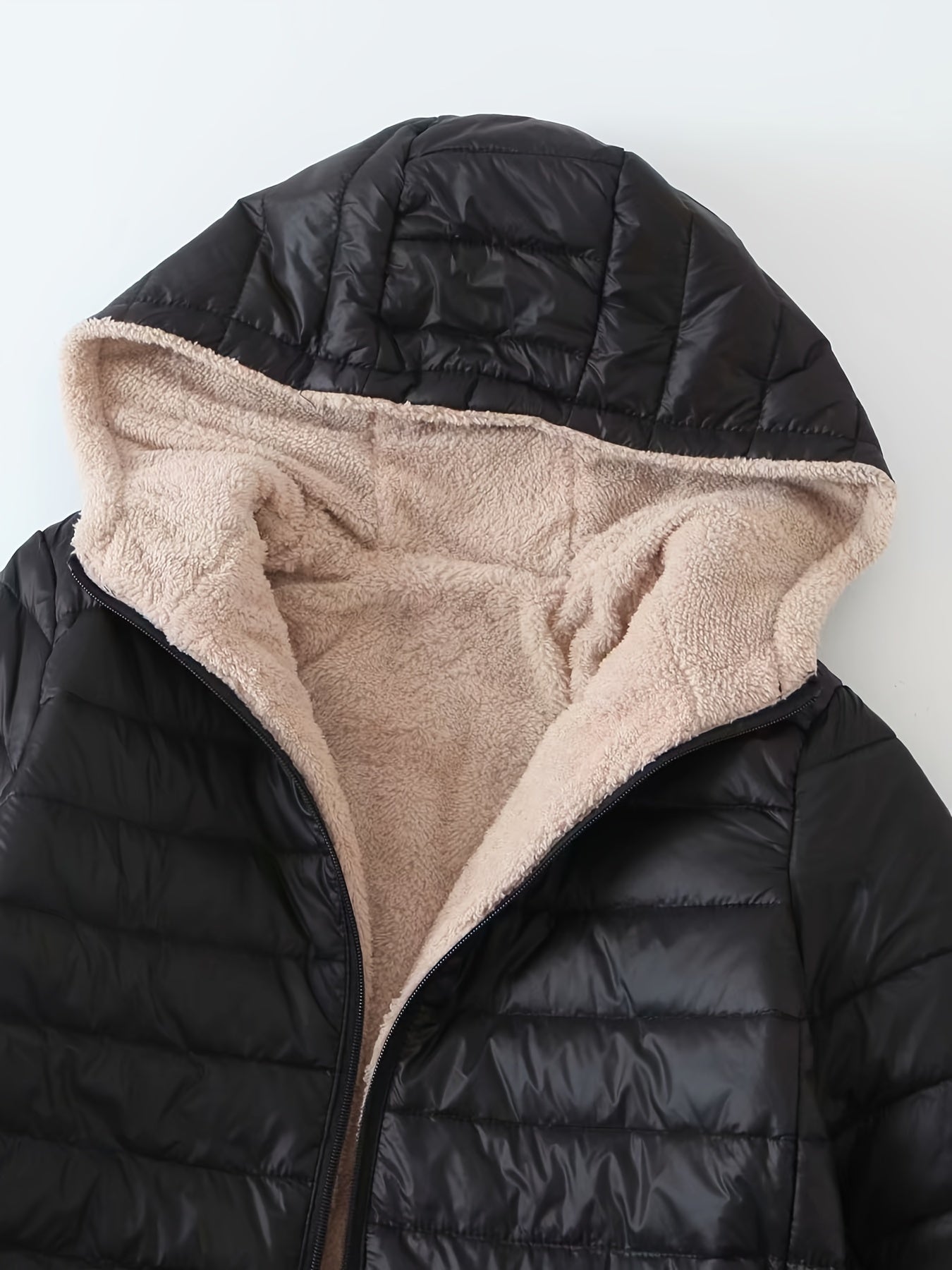 Warm Lightweight Fleece Puffer Coat