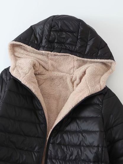 Warm Lightweight Fleece Puffer Coat