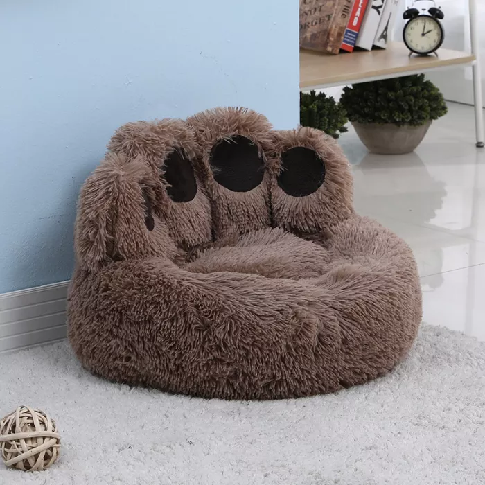 Bear Paw Calming Dog Bed AntiAnxiety Paw Bed