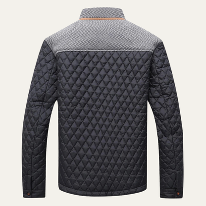 Slim Fit Men's Padded Quilted Bomber Coat