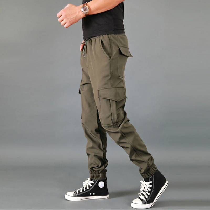 Men's Cargo Trousers Hiking Pants Pocket Plain Comfort Breathable Outdoor Daily