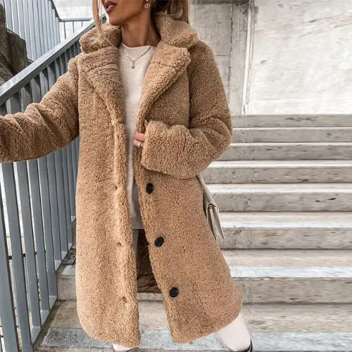 Warm Women's Down Longline Winter Coat