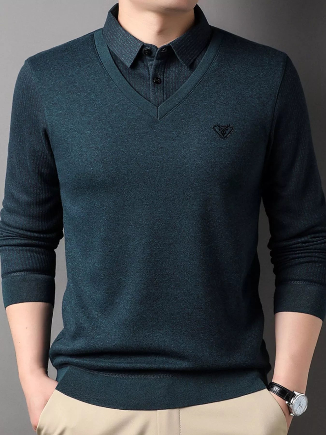 Large Size Crew Neck Pullover Sweater