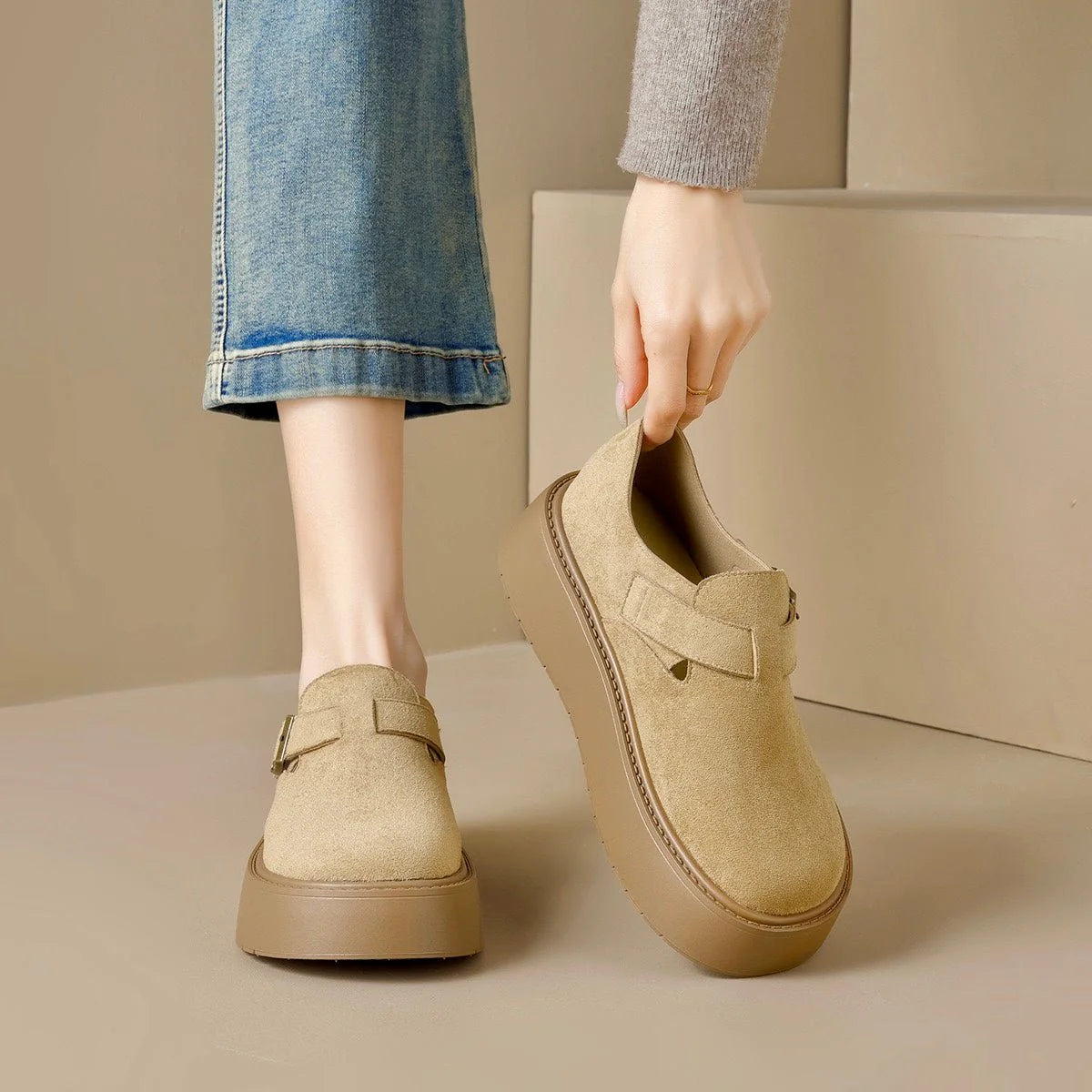 Women's Orthopedic Comfort Clogs | Suede Platform with Arch Support
