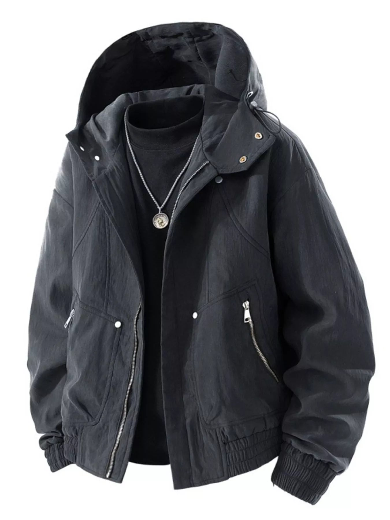 Waterproof Men's Hooded Windbreaker Coat
