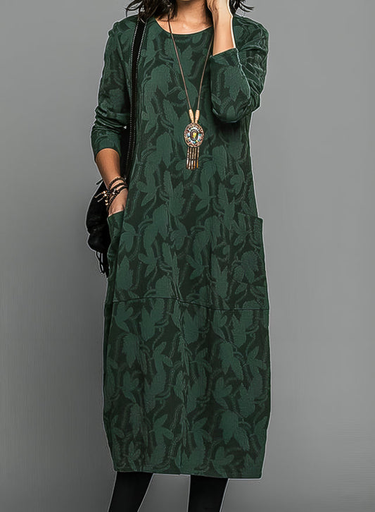 Colorful Womens Long Sleeve Casual Dress - OutfitLondon