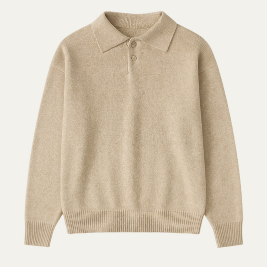 Classic Men's Wool Polo Neck Sweater - OutfitLondon