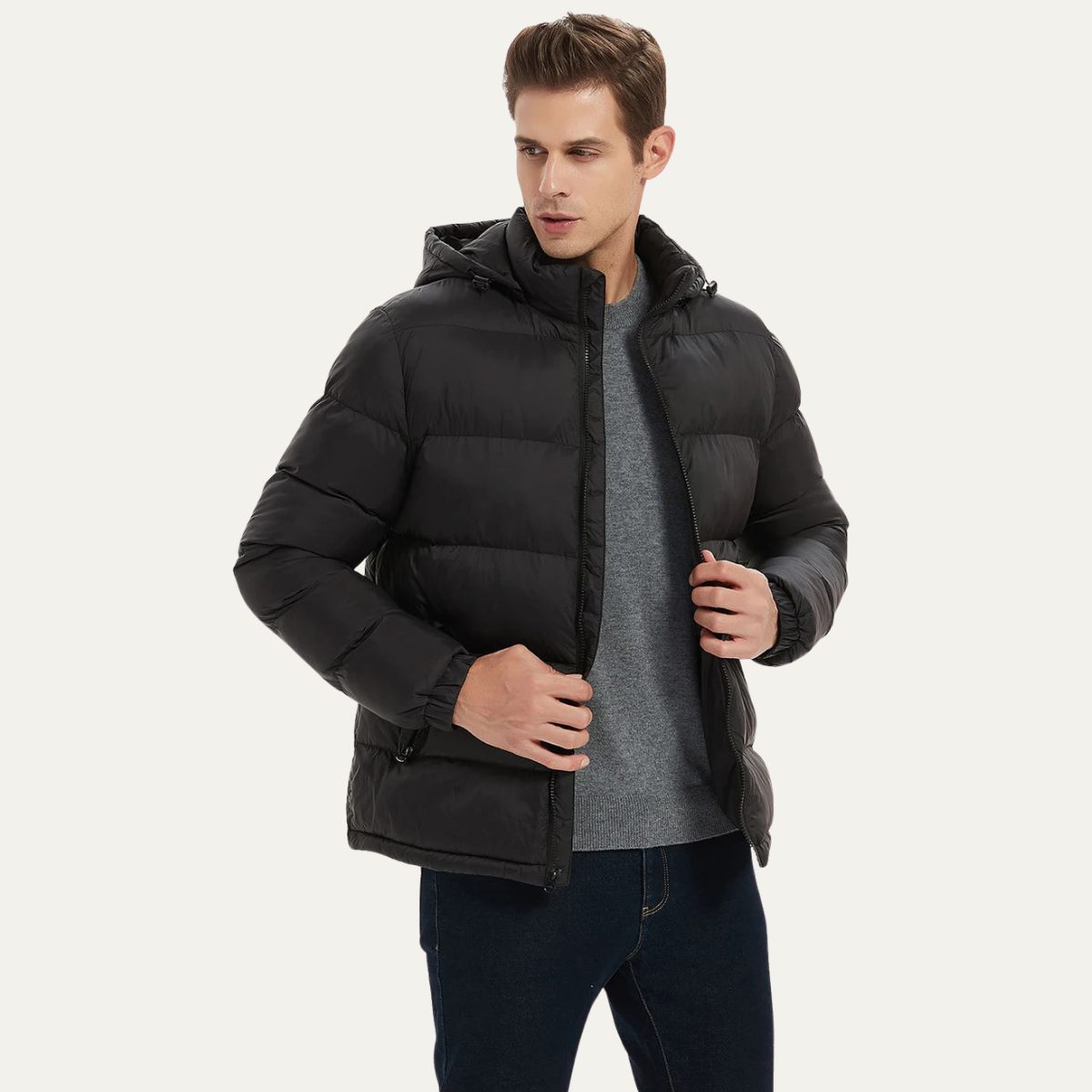 Thick Waterproof Men's Insulated Puffer Parka Jacket