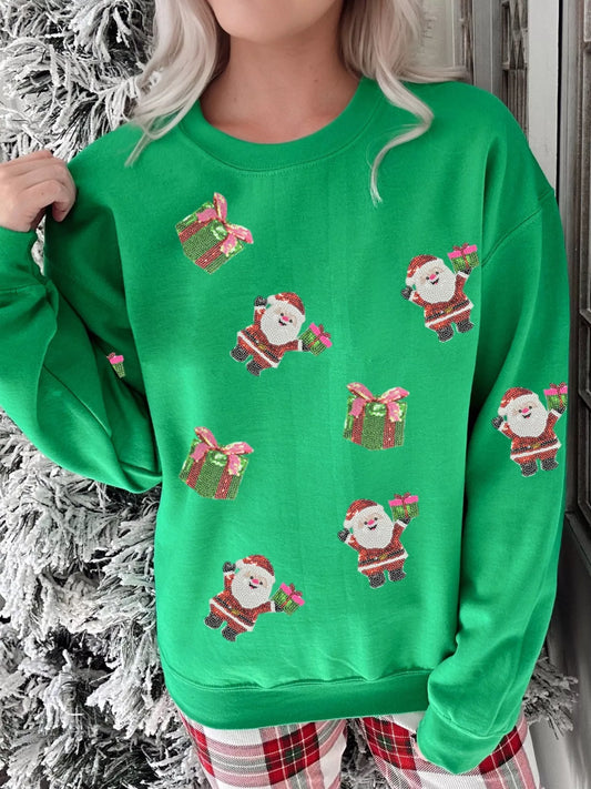 Merry Festive Graphic Xmas Sweatshirt - OutfitLondon