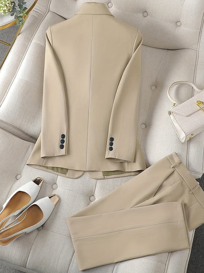 Elegant Women's Lapel Collar Blazer