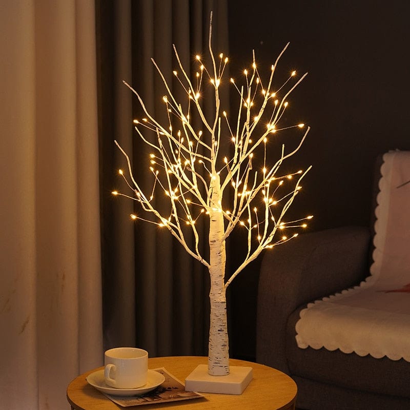 LED Lighted Birch Tree Table Lamp