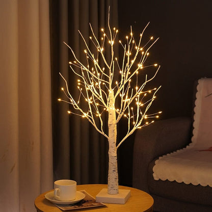 LED Lighted Birch Tree Table Lamp