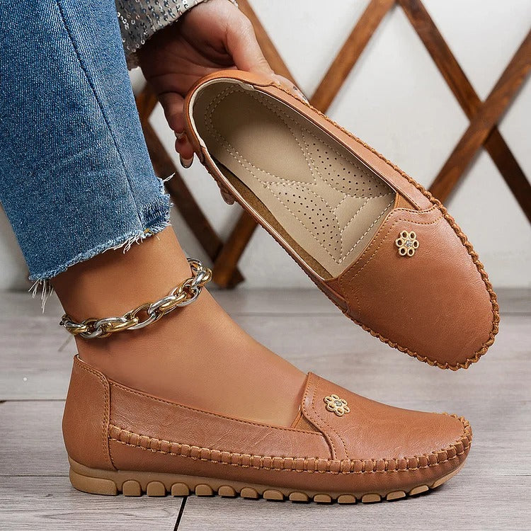 Women's Orthopedic Leather Shoes – Lightweight, Breathable, Anti-Slip