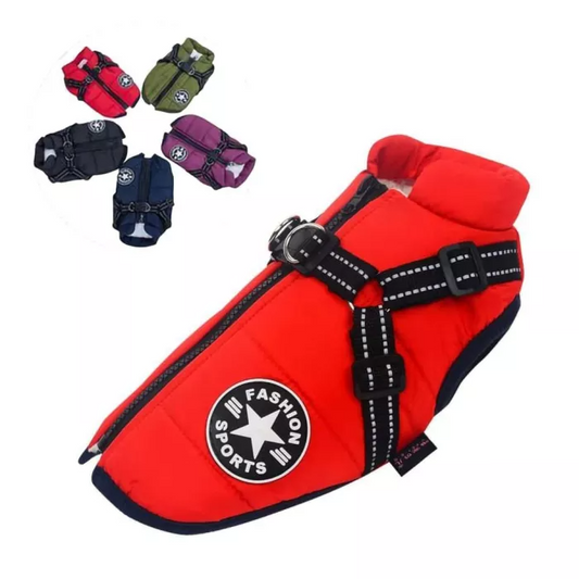 Warm Winter Dog Coat - Waterproof Fleece Dog Coat