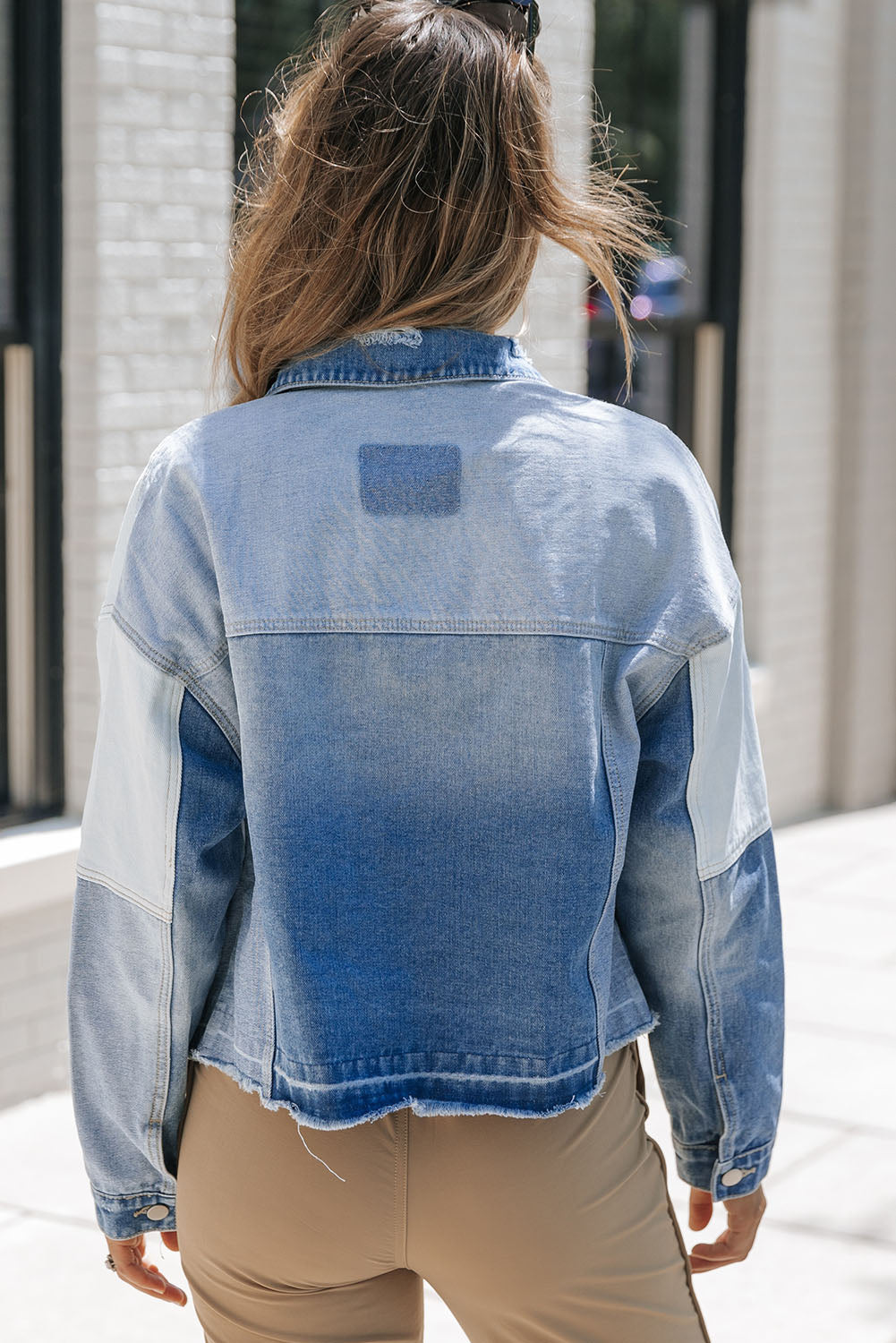 Trendy Distressed Denim Jacket for Women