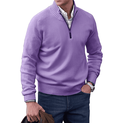Casual Mens Quarter Zip Jumper Sweater