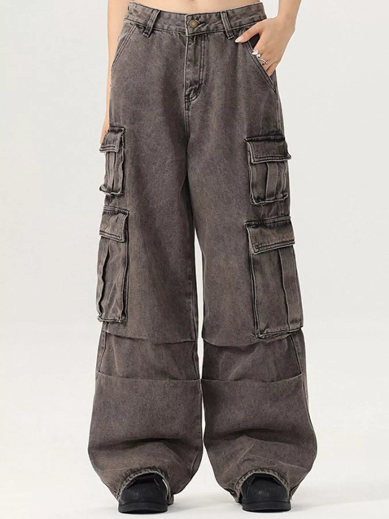 Vintage Distressed Straight Fit Jeans - OutfitLondon