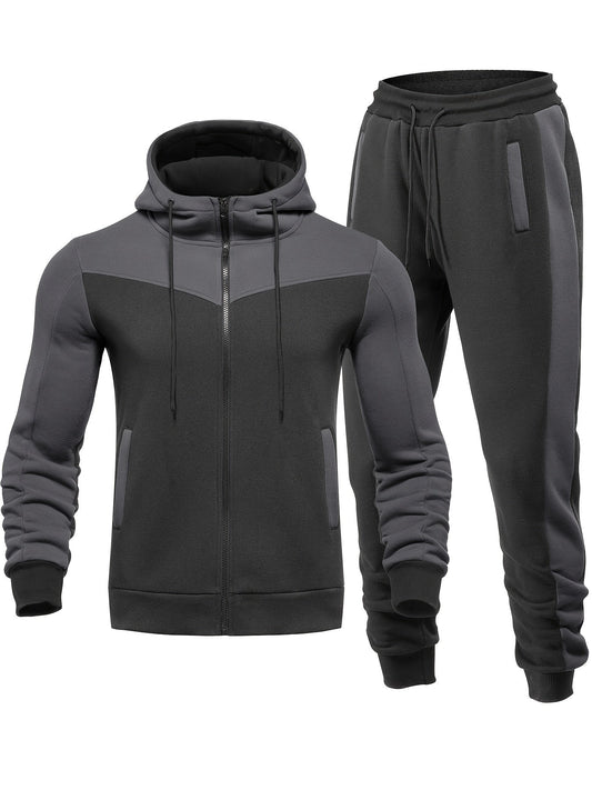 Comfortable Mens Athletic Tracksuit Set with Jacket and Pants - OutfitLondon