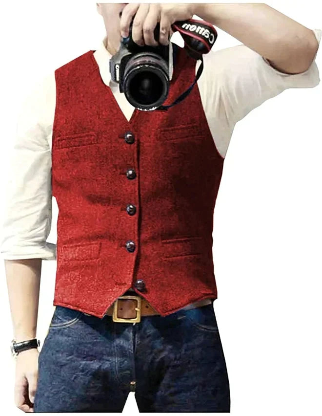 Classic Mens Jean Waistcoat Vest