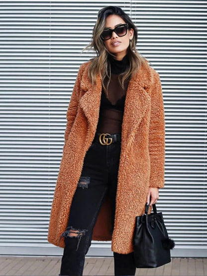 Cozy Women's Fleece Teddy Jacket, Long Length