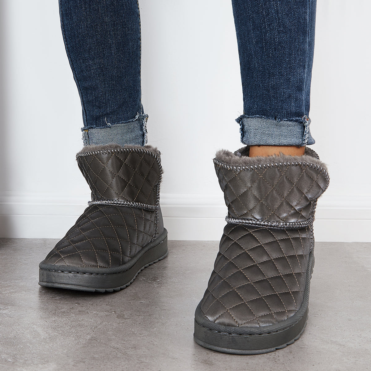 Soft Warm Fur Lining Snow Booties Winter Ankle Boots