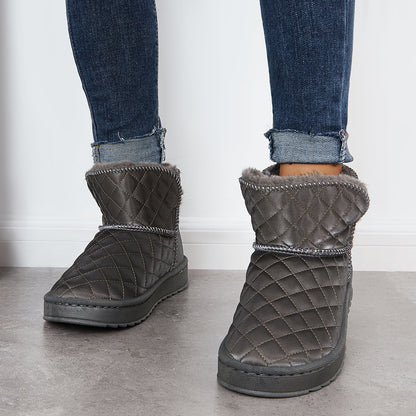 Soft Warm Fur Lining Snow Booties Winter Ankle Boots