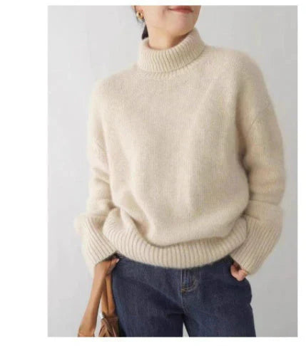Warm Luxurious Cashmere Turtleneck Sweater