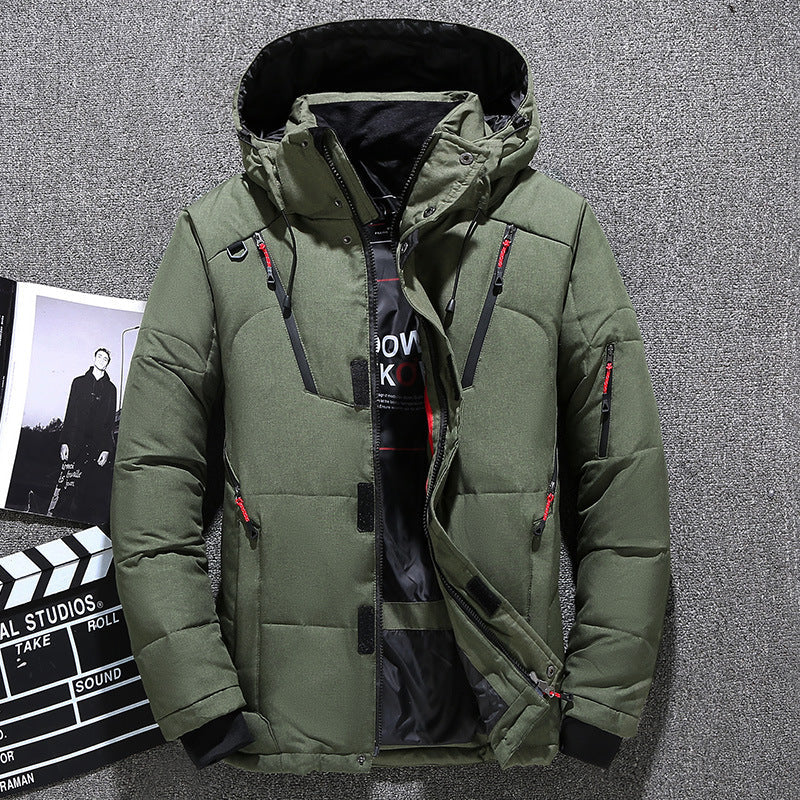 Insulated Water Resistant Men's Down Filled Parka Coat