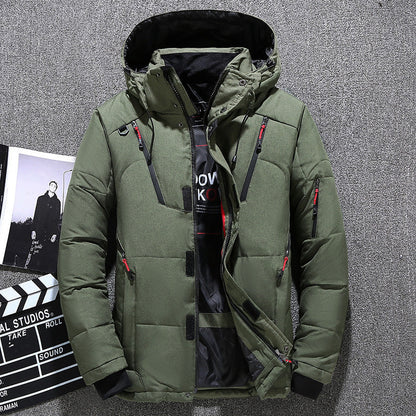 Insulated Water Resistant Men's Down Filled Parka Coat
