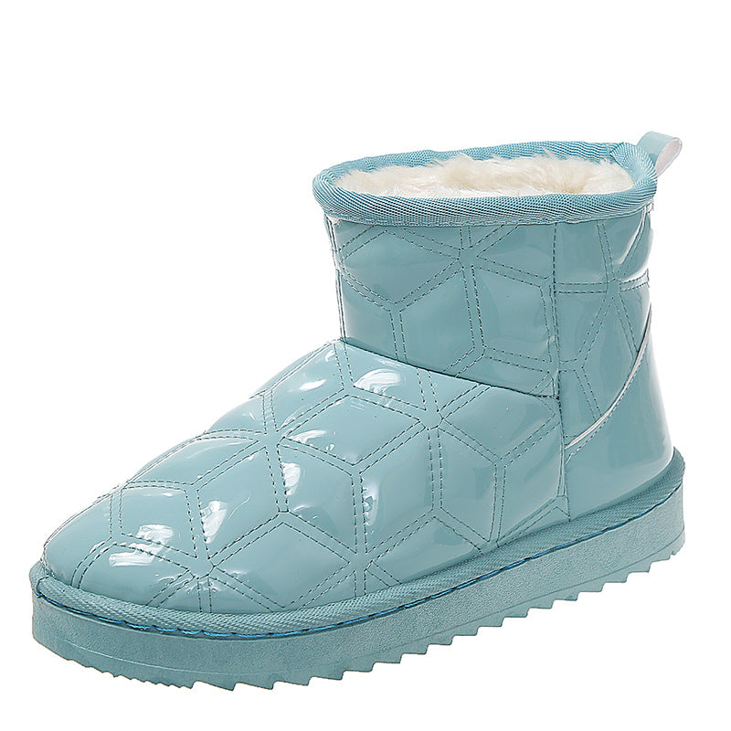 Waterproof Warm Fur Platform Snow Booties Winter Ankle Boots