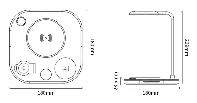 3 In 1 Wireless Charger Lamp